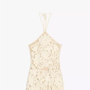 Zara Cream Floral Backless Dress